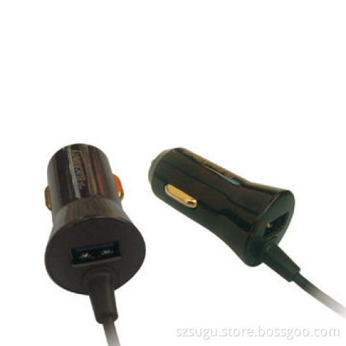 Mini car charger with cable